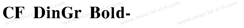 CF DinGr Bold字体转换